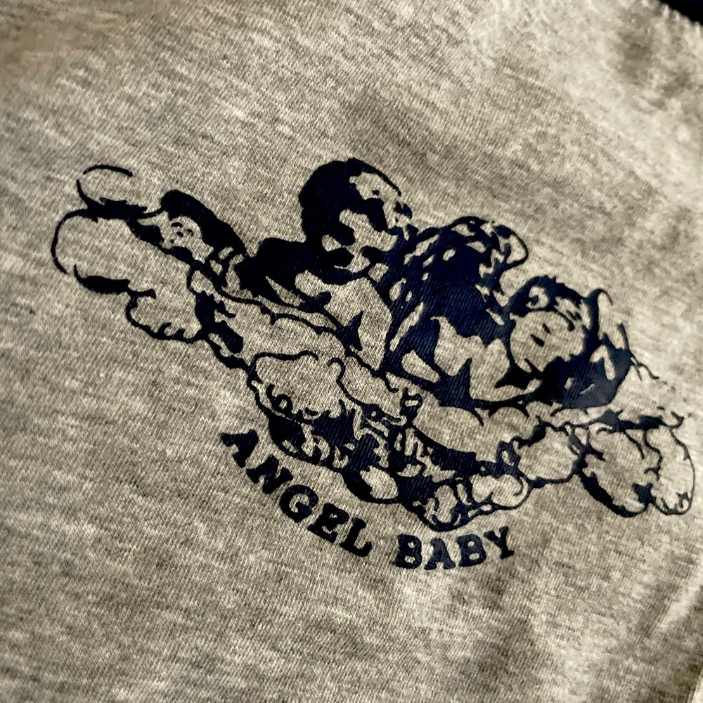 SHEIN Navy Blue Angle Cropped Tee Size XS